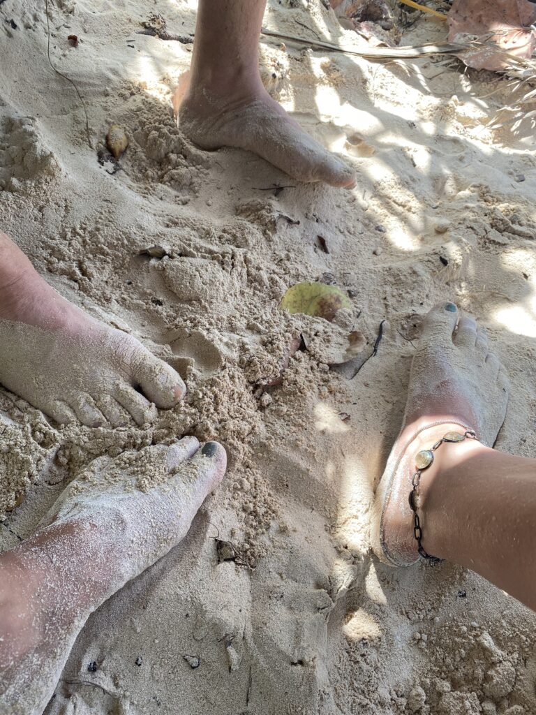 Foot in the sand
