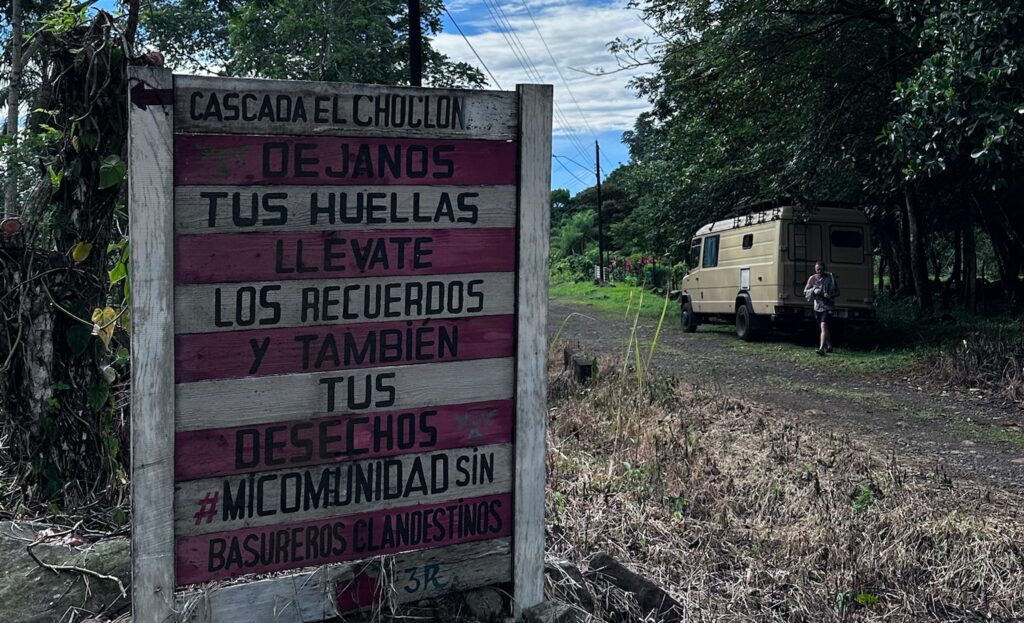 Stellplatz an der Kaskade „El Choclon“