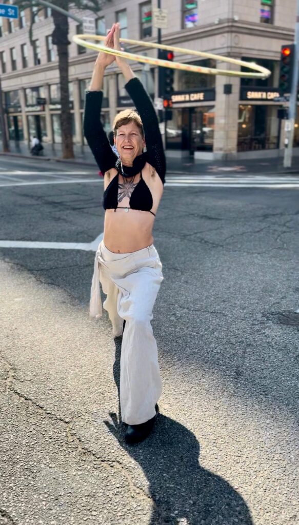 Hoop-Yoga Inspiration Prayer Hands & Warrior 1 Hoop-Yoga Inspiration Prayer Hands & Warrior 1